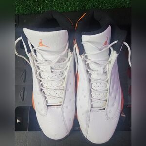 Jordan White and Orange Men's Shoes
